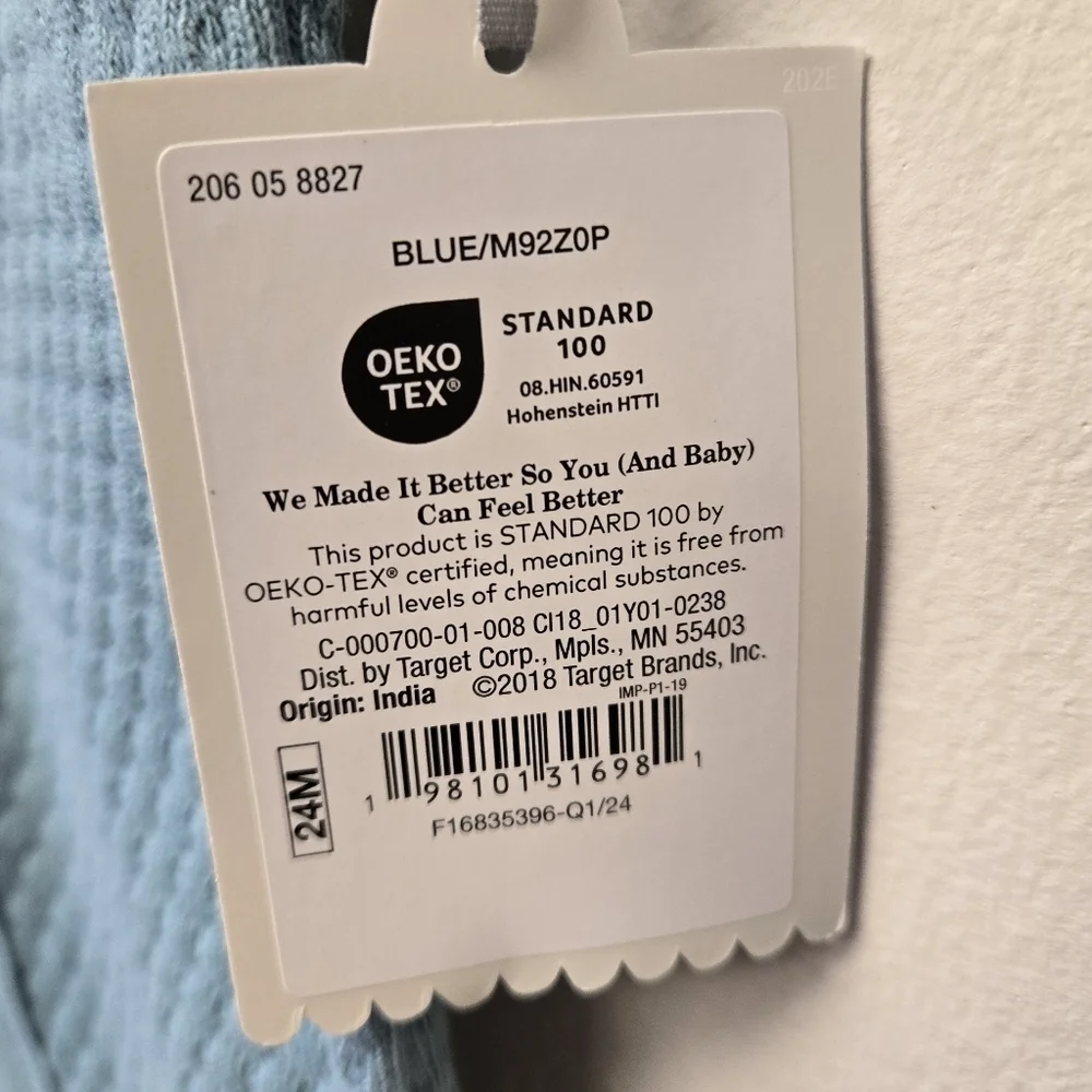 Cloud Island Long Sleeve Sweater Romper Sleeper Blue 24 Months